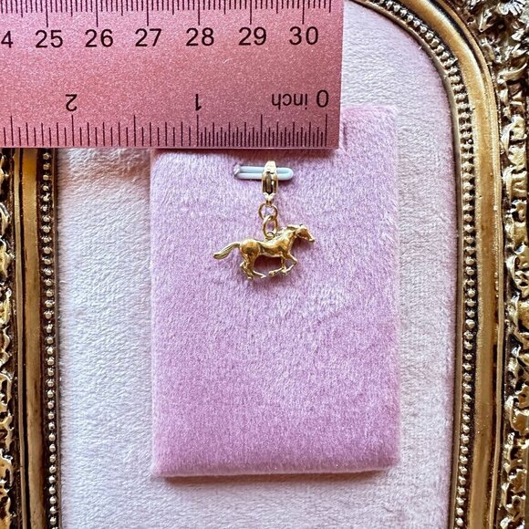 Horse Charm 18K PVD Gold Stainless Steel W/ Lobster Claw Clasp For Bracelets - Picture 4 of 14